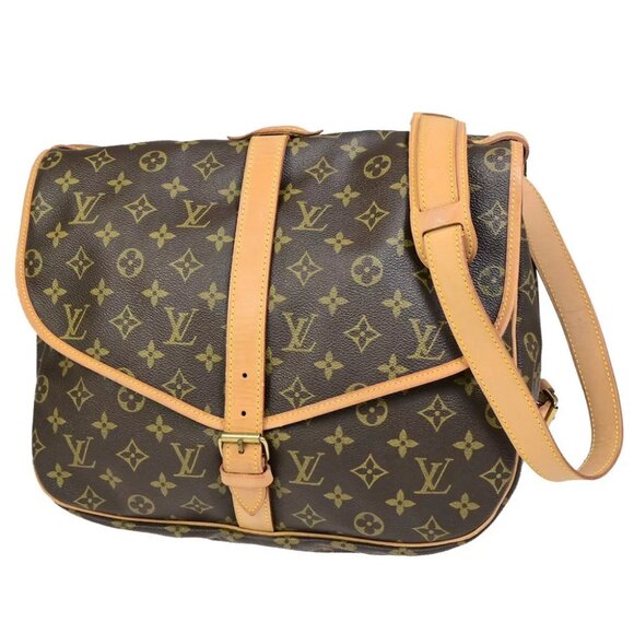 LOUIS VUITTON Saumur 35 Shoulder Bag Monogram Leather BN France - Picture 1 of 16